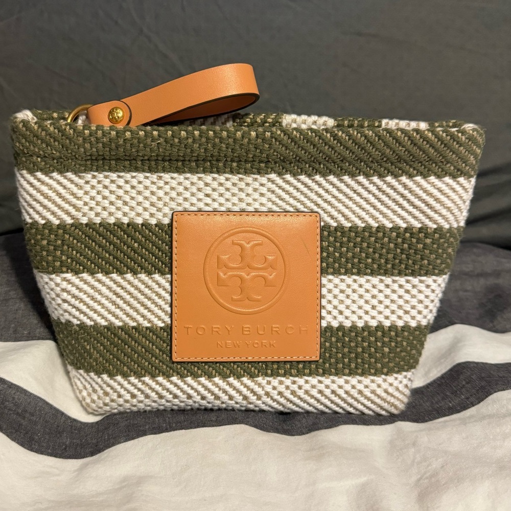 Tory Burch Ella Market Stripe Cosmetic Case